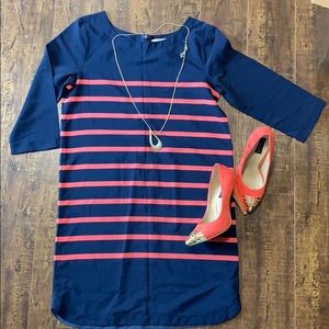 Gap navy stripe dress.